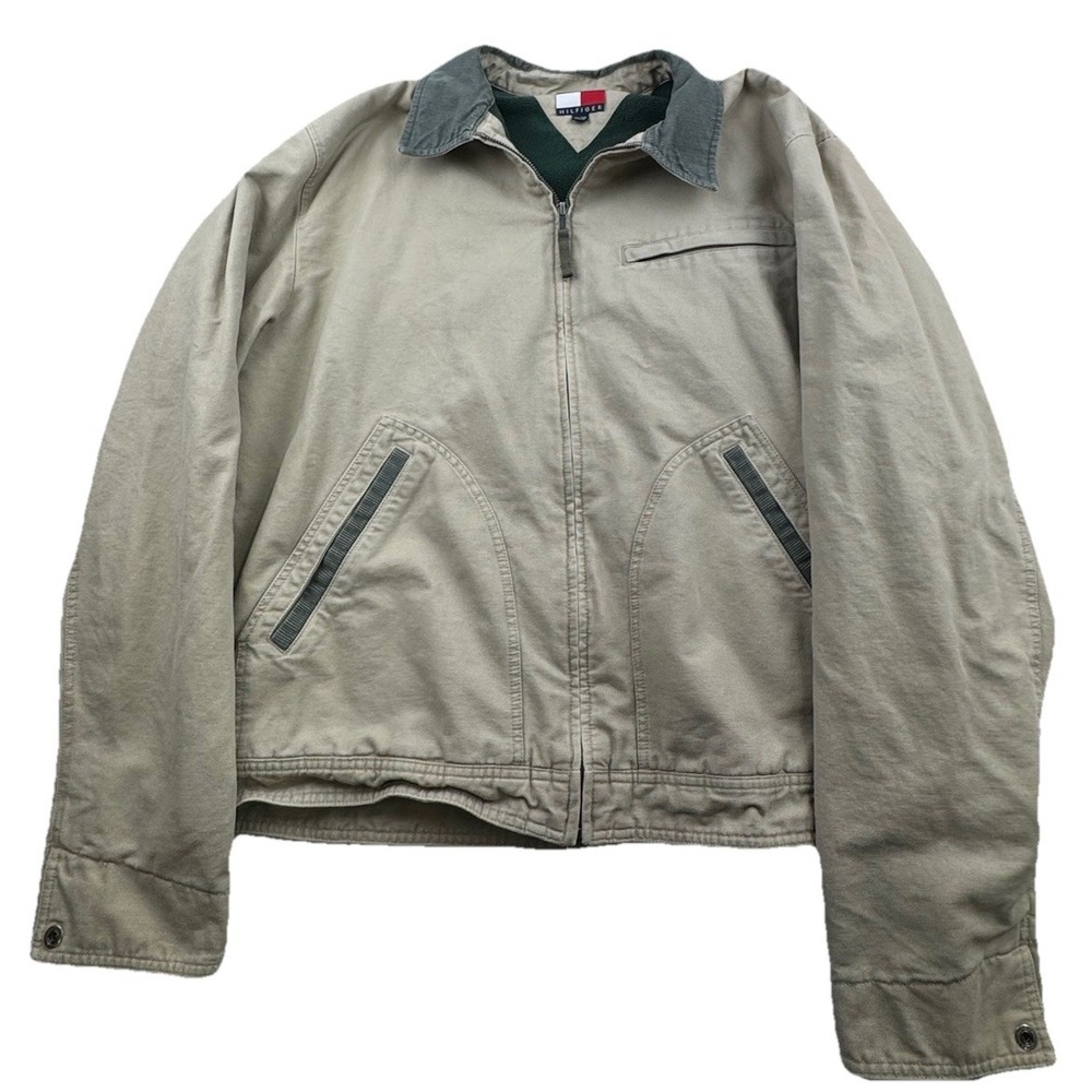 Vintage Tommy Hilfiger Fleece Lined Chore Coat Mens Size XXL Corduroy Collar